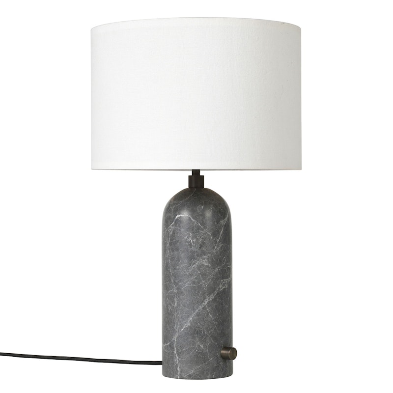 Gravity Bordslampa Liten, Grå Marmor / Vit