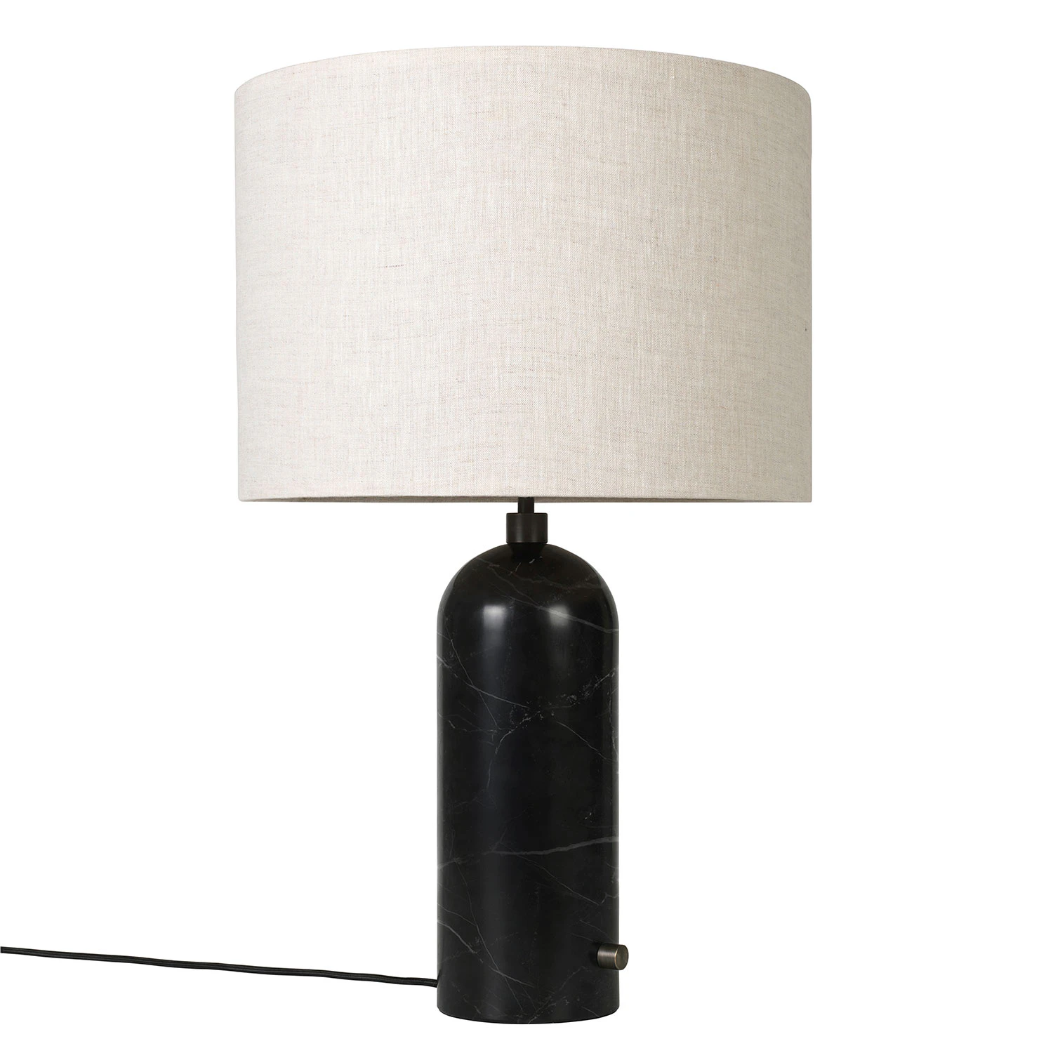 Gubi Gravity Bordslampa Stor / Canvas - Bordslampor Textil Svart Marmor