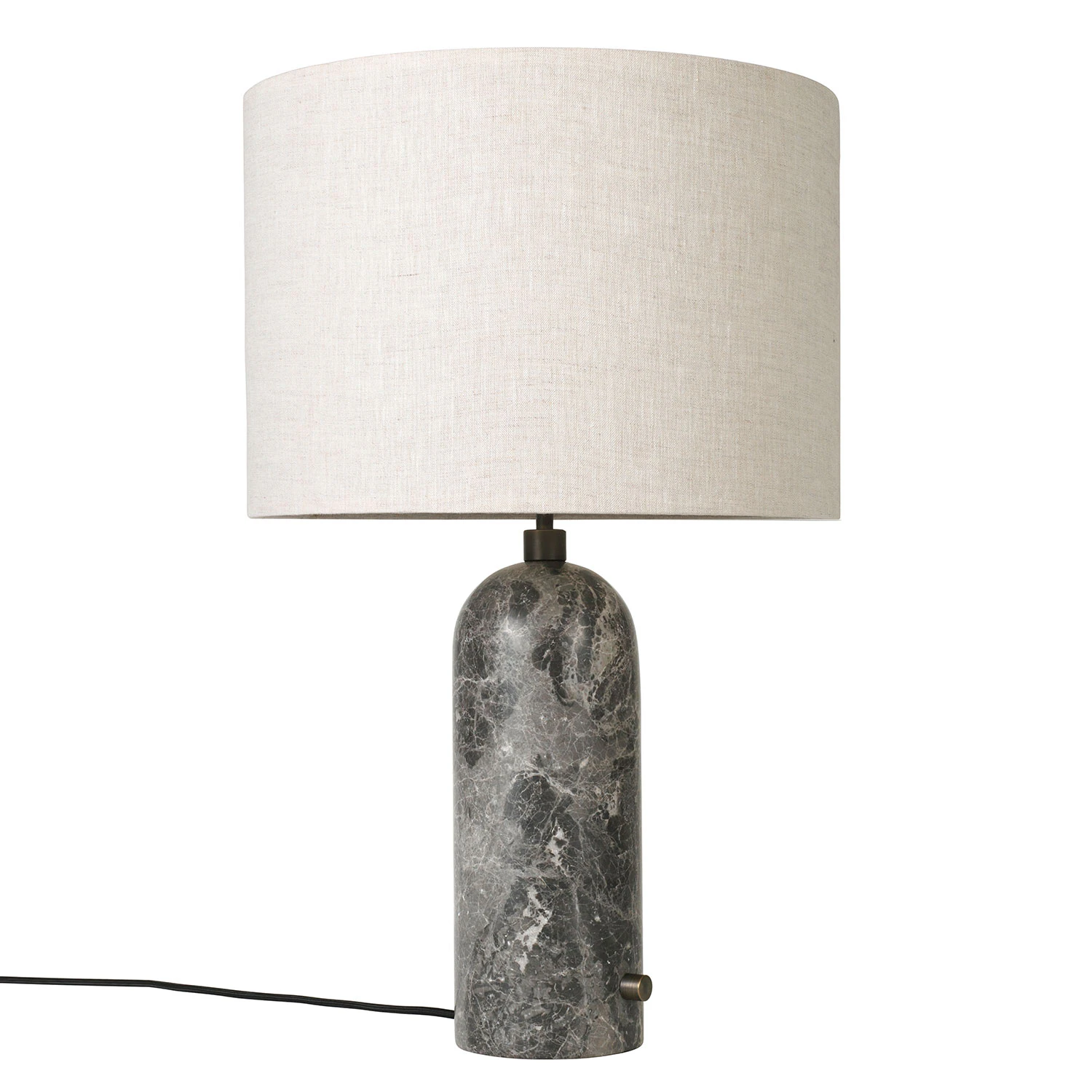 Gubi Gravity Bordslampa Stor Gr&aring; Marmor / - Bordslampor Textil Canvas