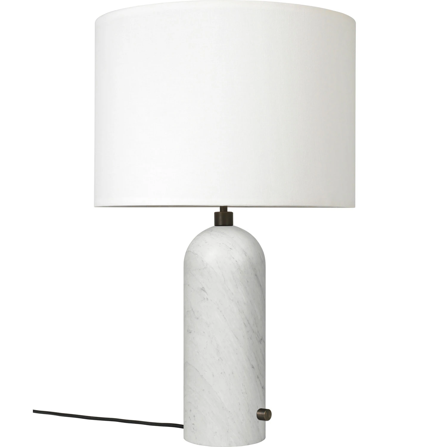 Gubi Gray Bordslampa Stor Marmor / - Bordslampor Textil Vit