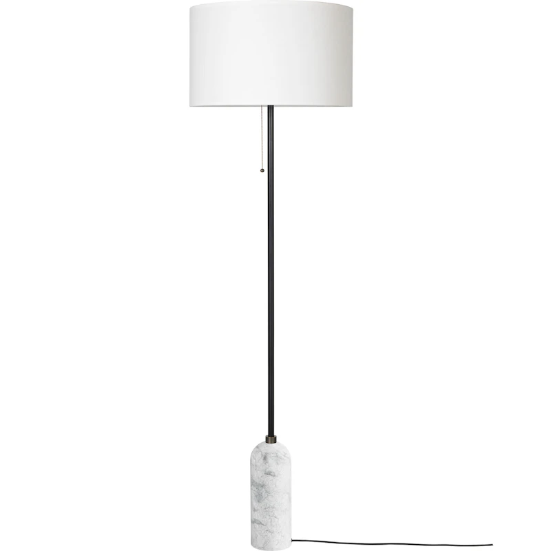 Gravity Golvlampa, Vit Marmor / Vit