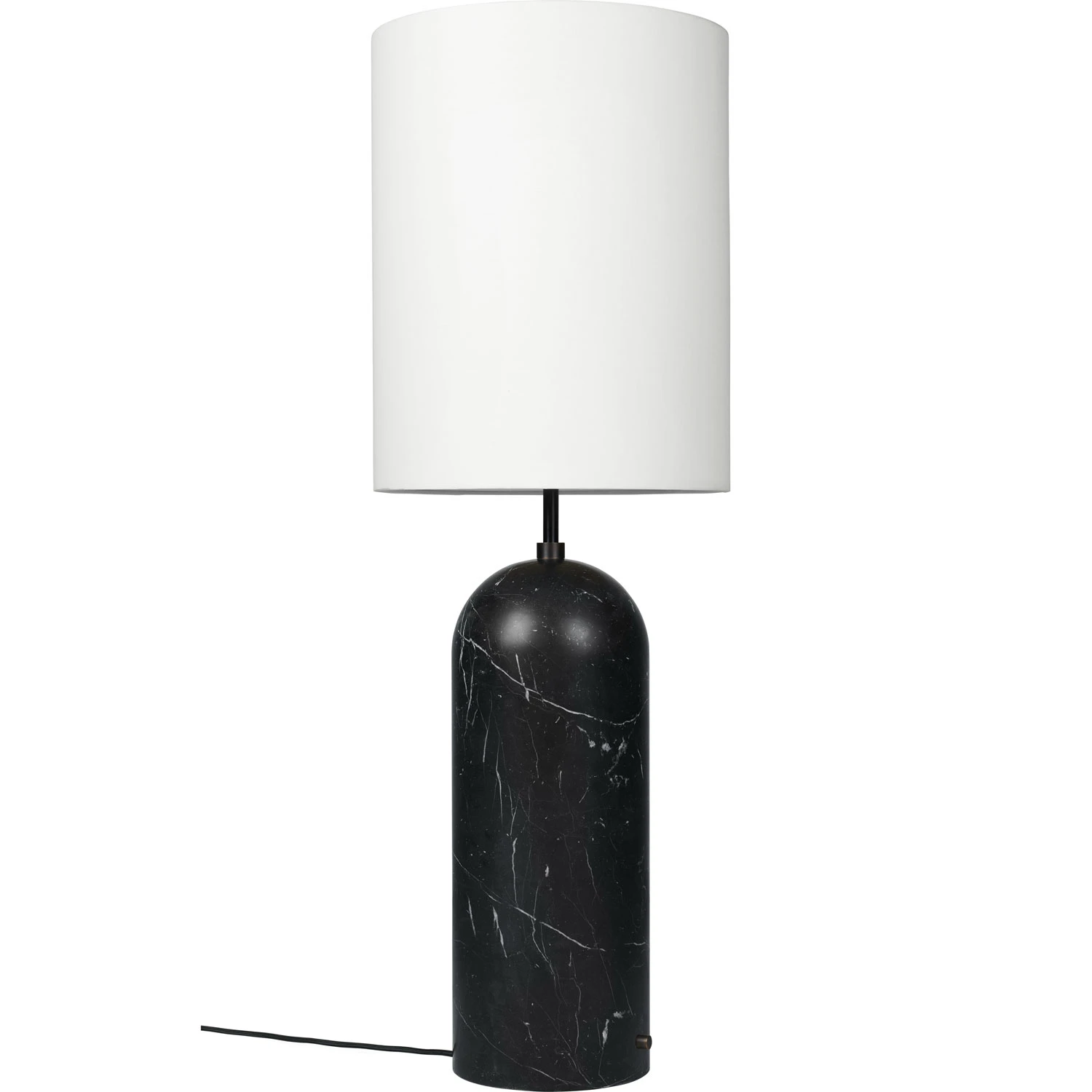 Gubi Gray Xl Golvlampa H&ouml;g Svart Marmor / - Golvlampor Textil Vit