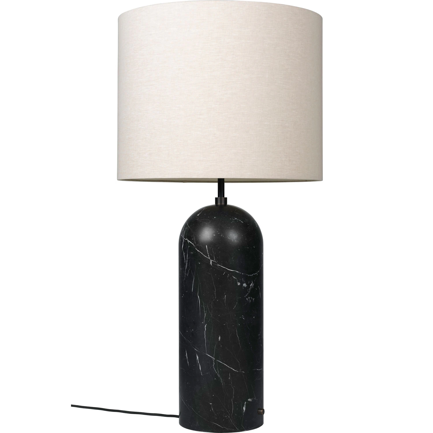 Gubi Gravity Xl Golvlampa L&aring;g / Canvas - Golvlampor Textil Svart Marmor