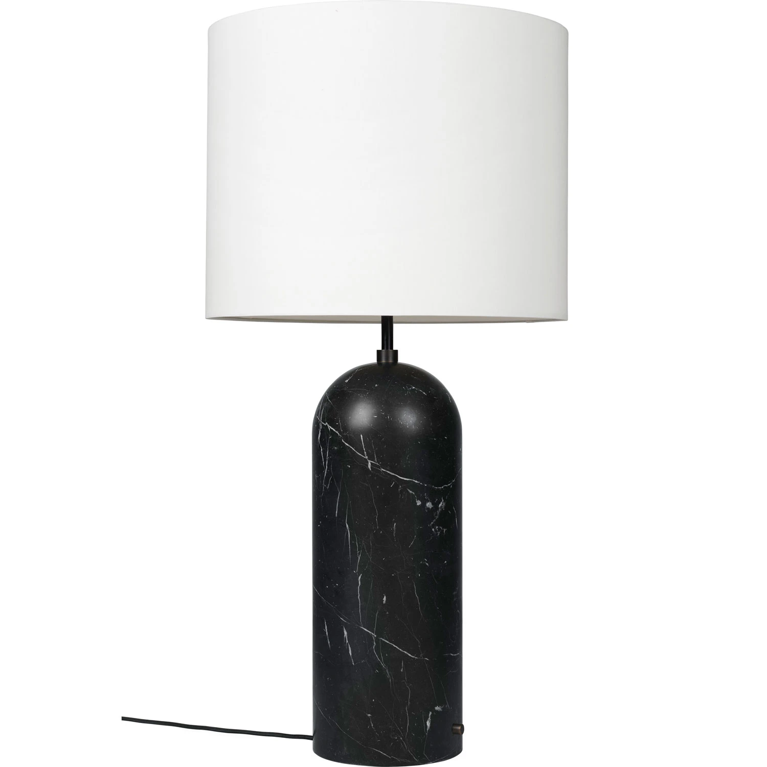 Gubi Gray Xl Golvlampa L&aring;g Svart Marmor / - Golvlampor Textil Vit