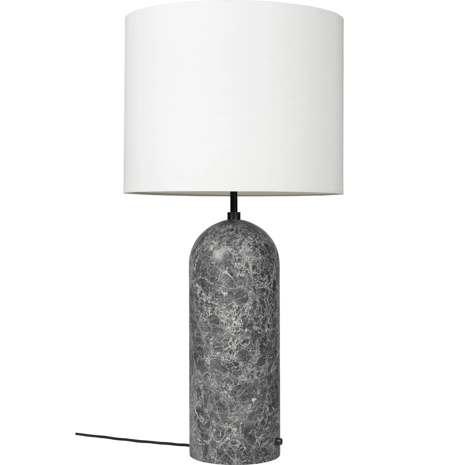 Gubi Gray Xl Golvlampa L&aring;g Gr&aring; Marmor / - Golvlampor Textil Vit