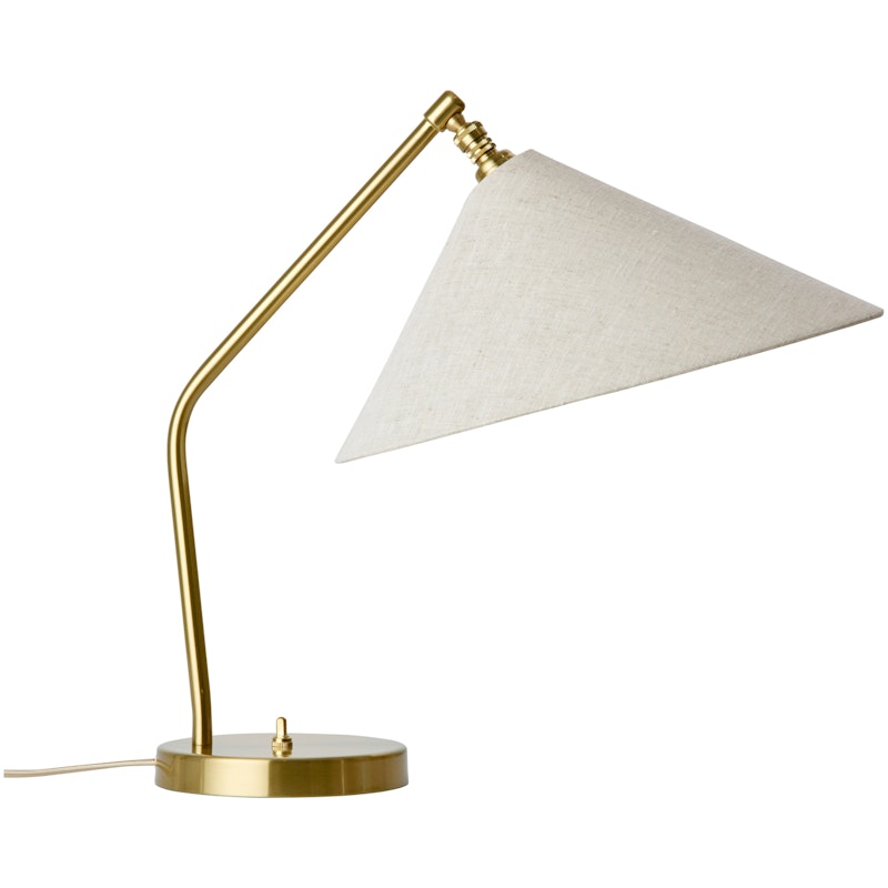 Gräshoppa Bordslampa, Mässing / Canvas
