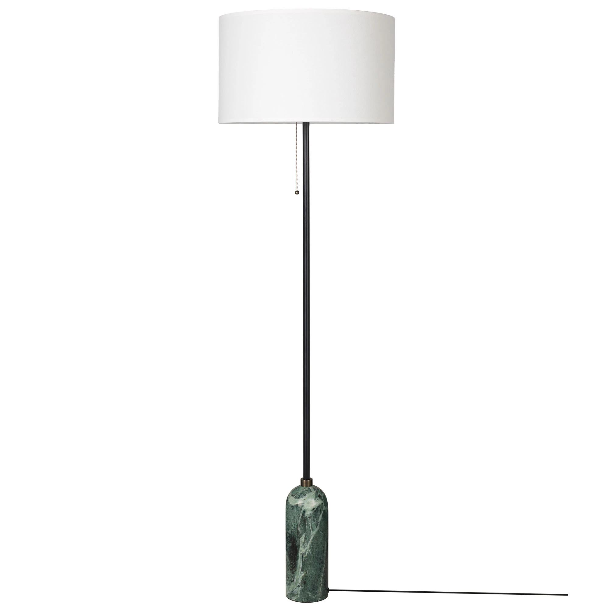 Gubi Gray Golvlampa / Smaragd - Golvlampor Marmor Vit