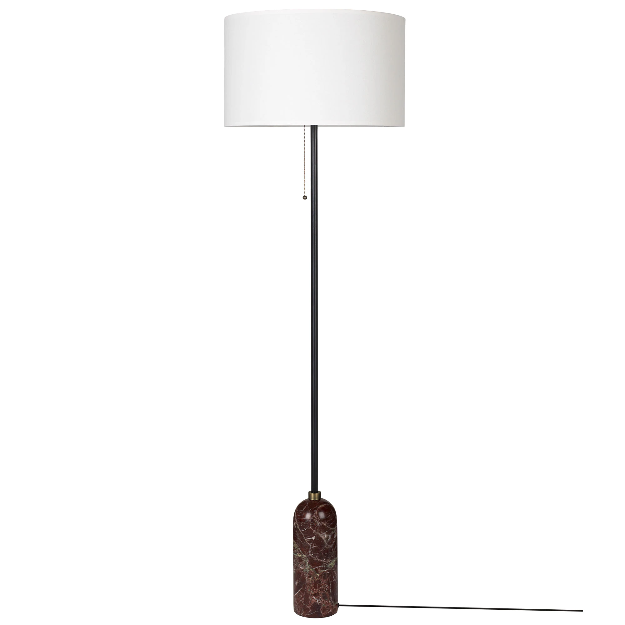 Gubi Gray Golvlampa Maroon / - Golvlampor Marmor Vit