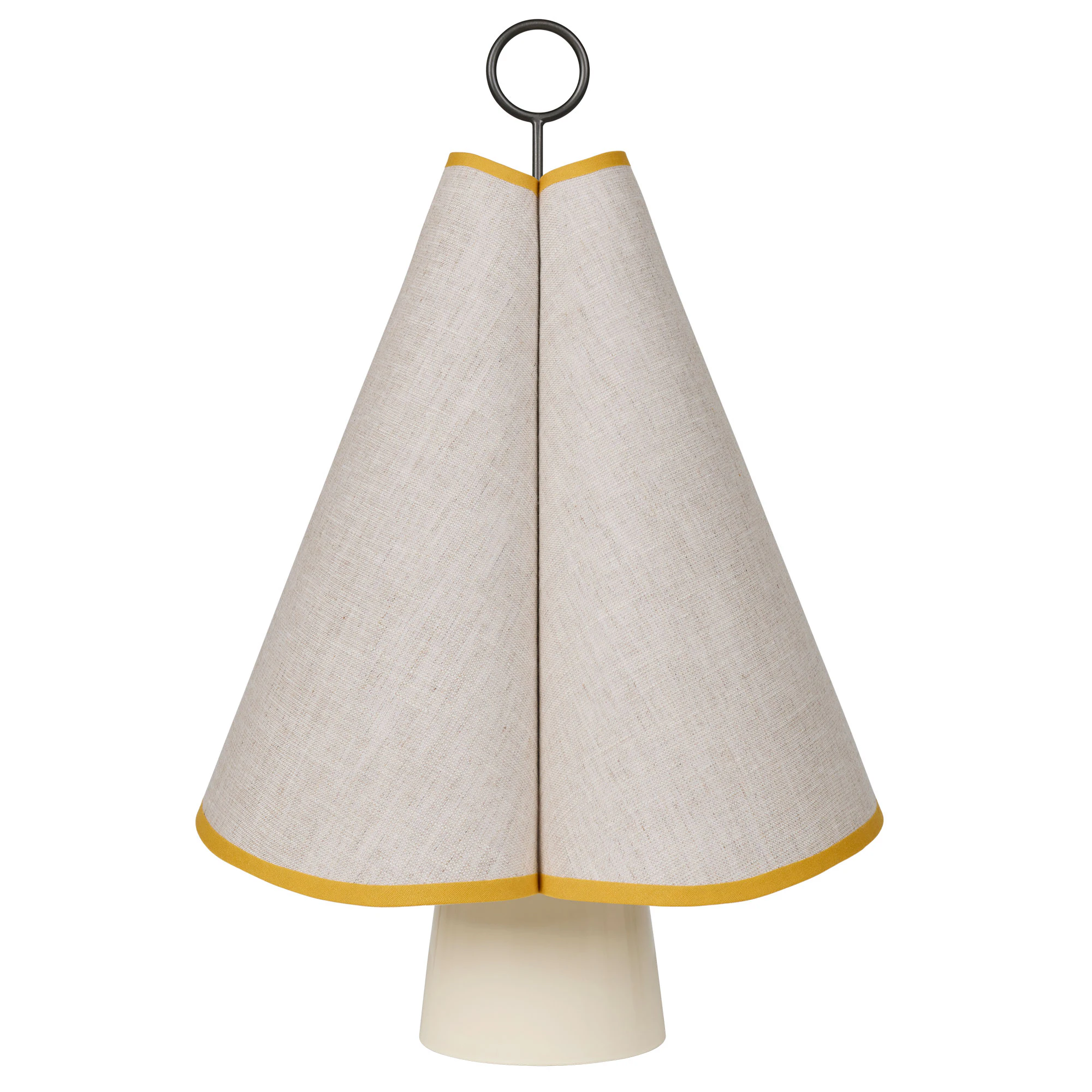 Gubi Hornb&aelig;k Portabel Lampa - Bordslampor Keramik Vit