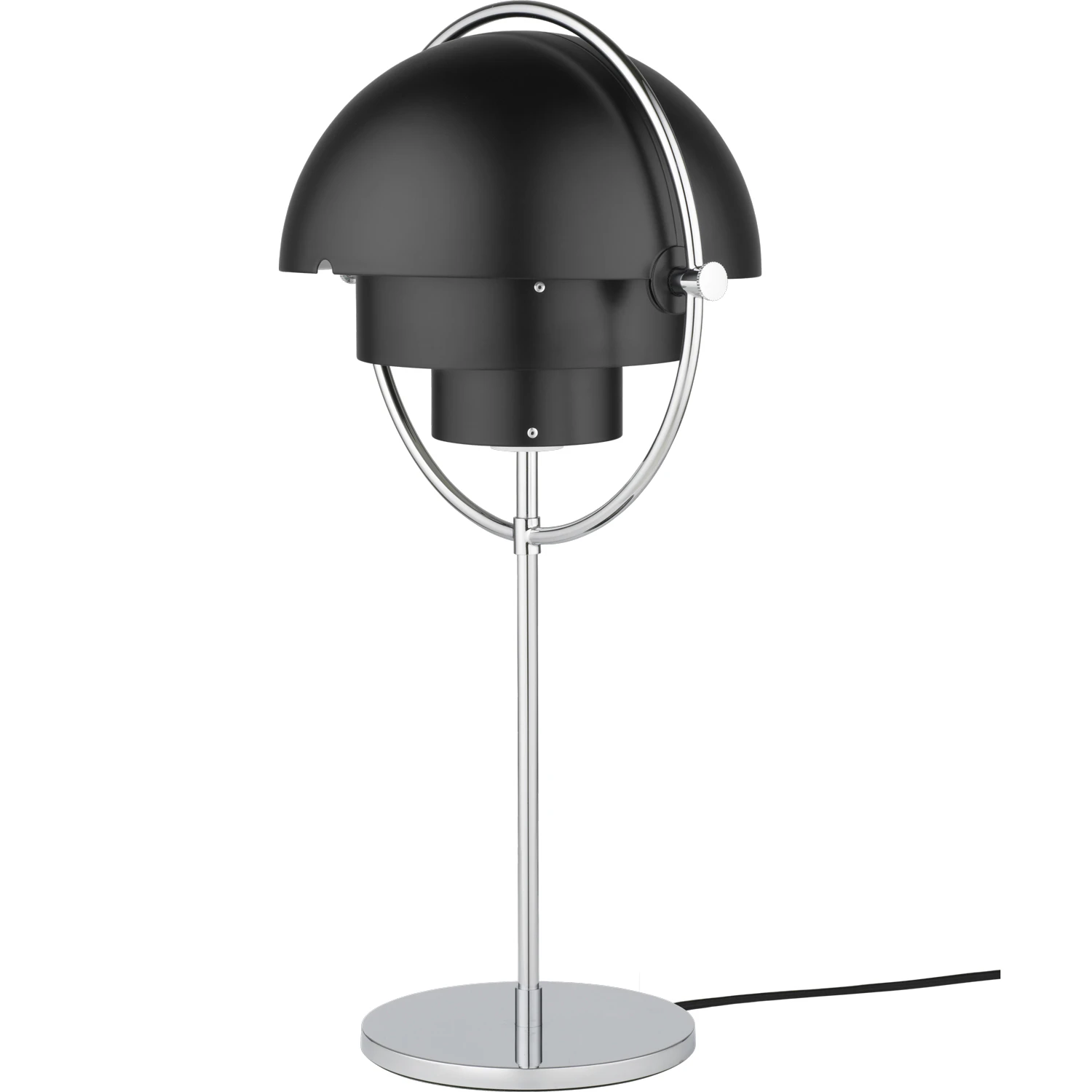 Gubi Multi-lite Bordslampa Krom / - Bordslampor St&aring;l Svart