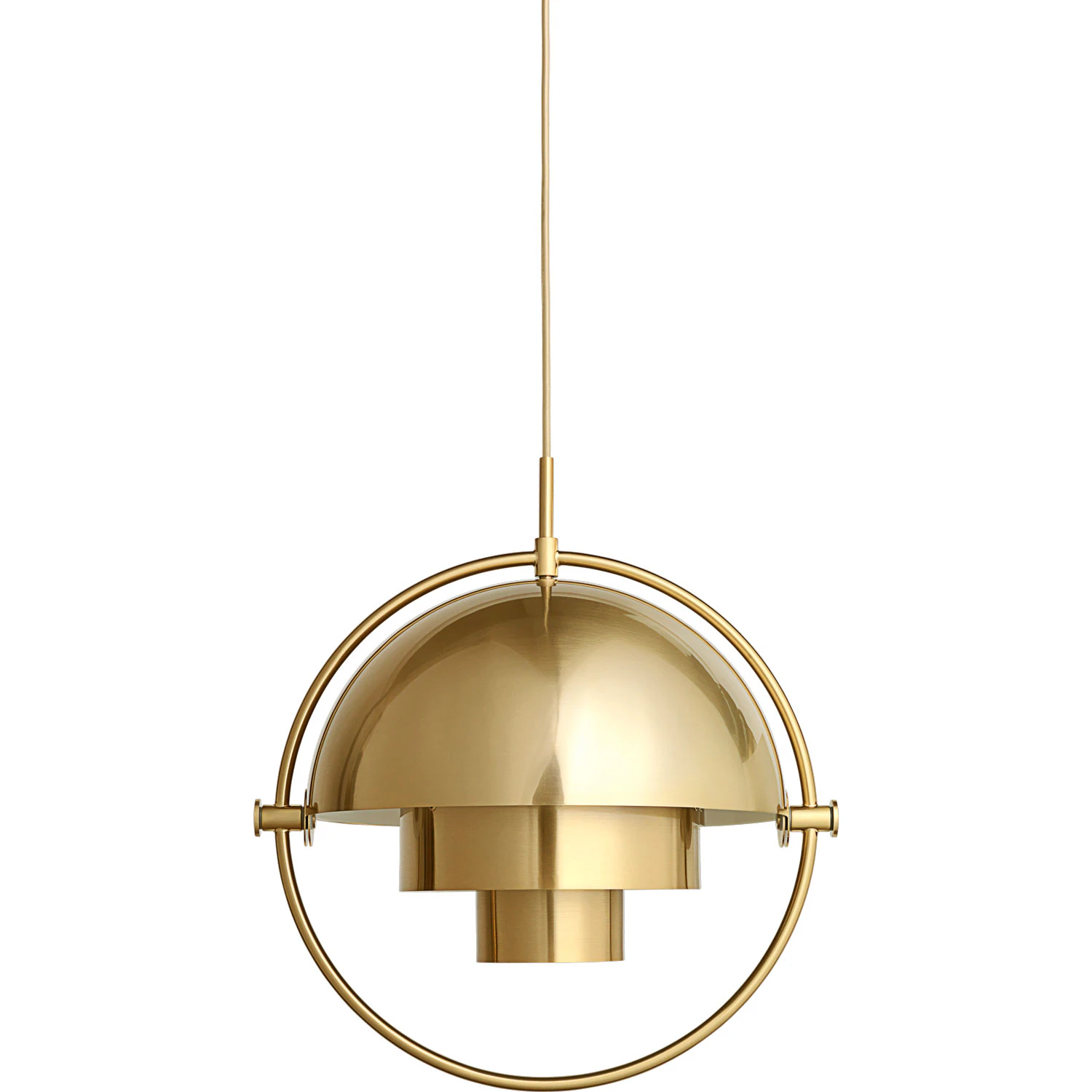 Gubi Multi-lite Pendel 36 Cm /blank - Pendellampor Stål Mässing