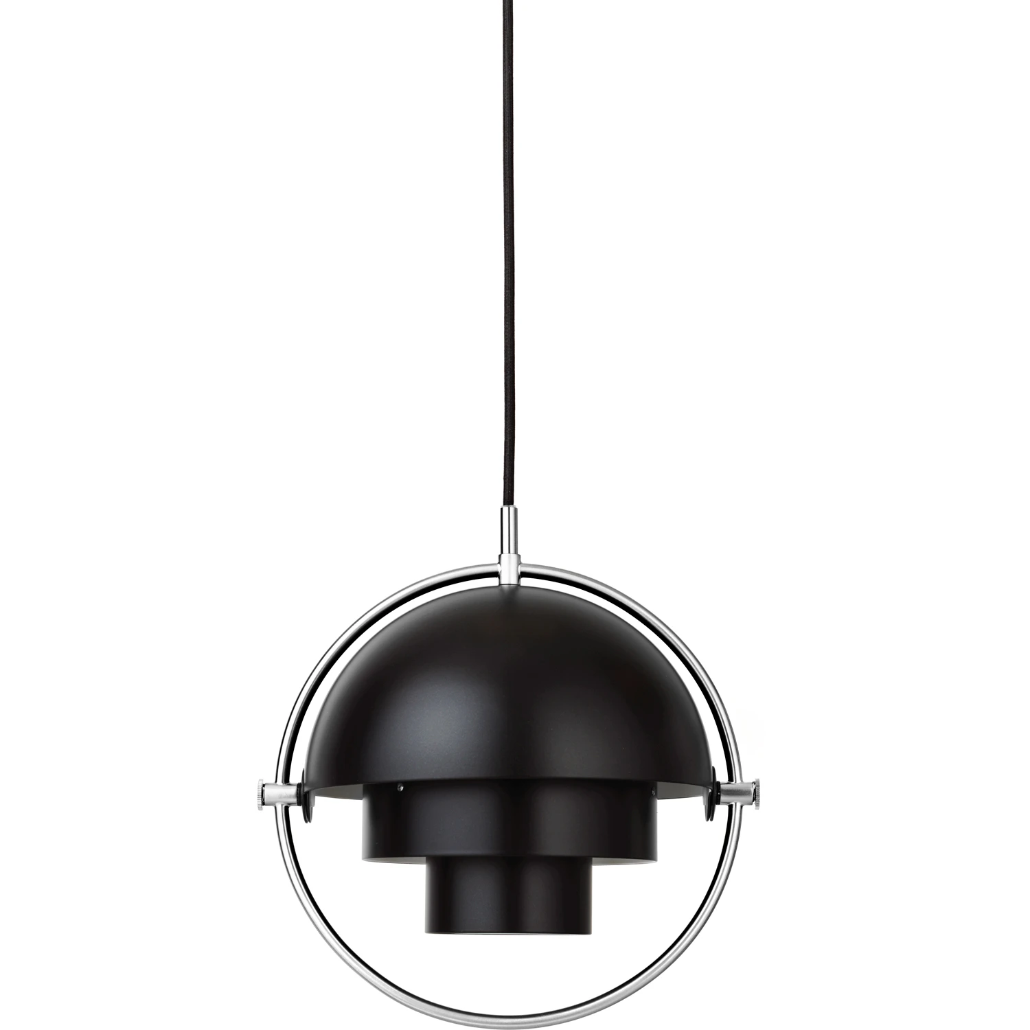 Gubi Multi-lite Pendel Ø25,5 Cm / Krom - Pendellampor Metall Svart
