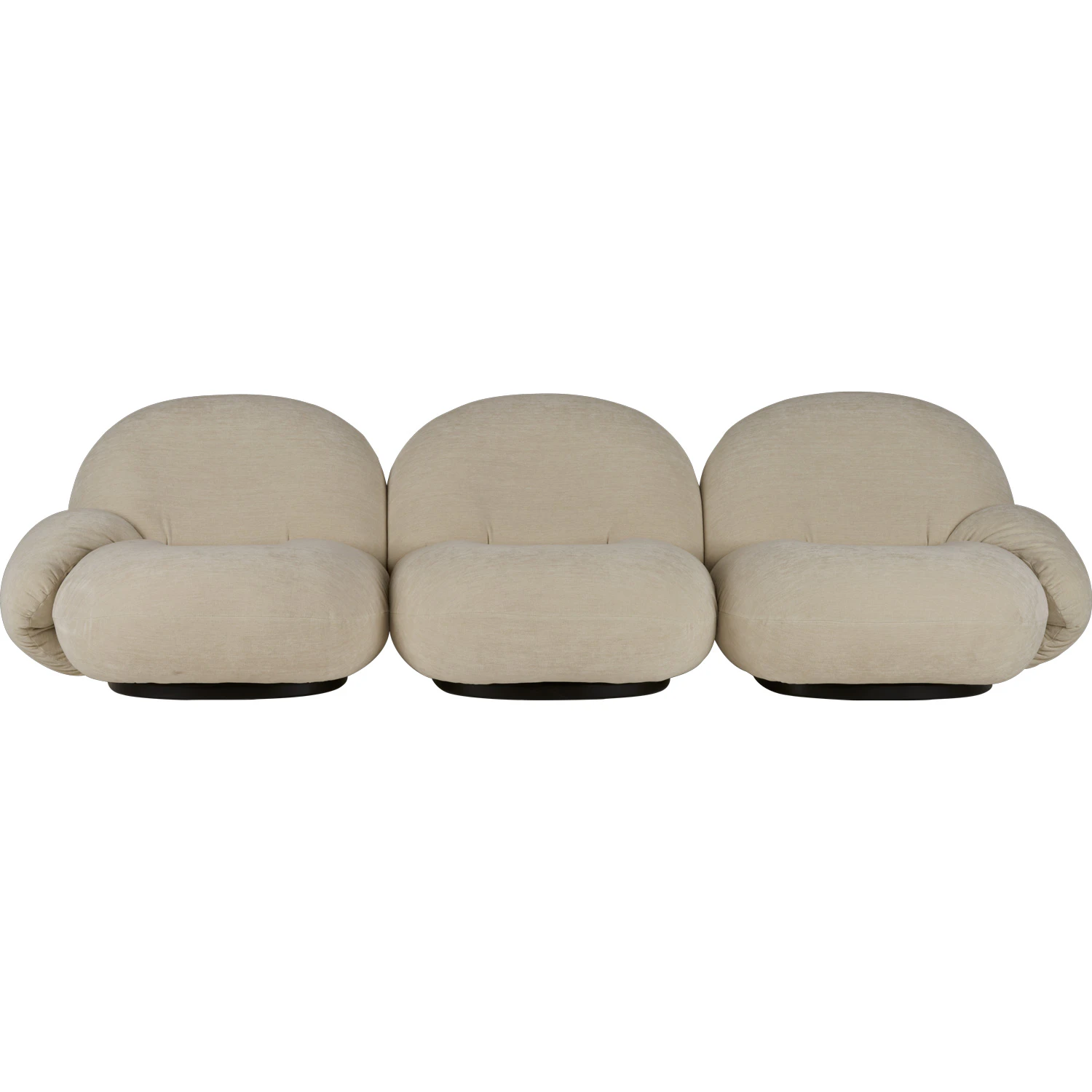 Gubi Pacha Soffa 3-sits Pg4 Belsuede 007 / Black Base - 3-sitssoffor Bomull
