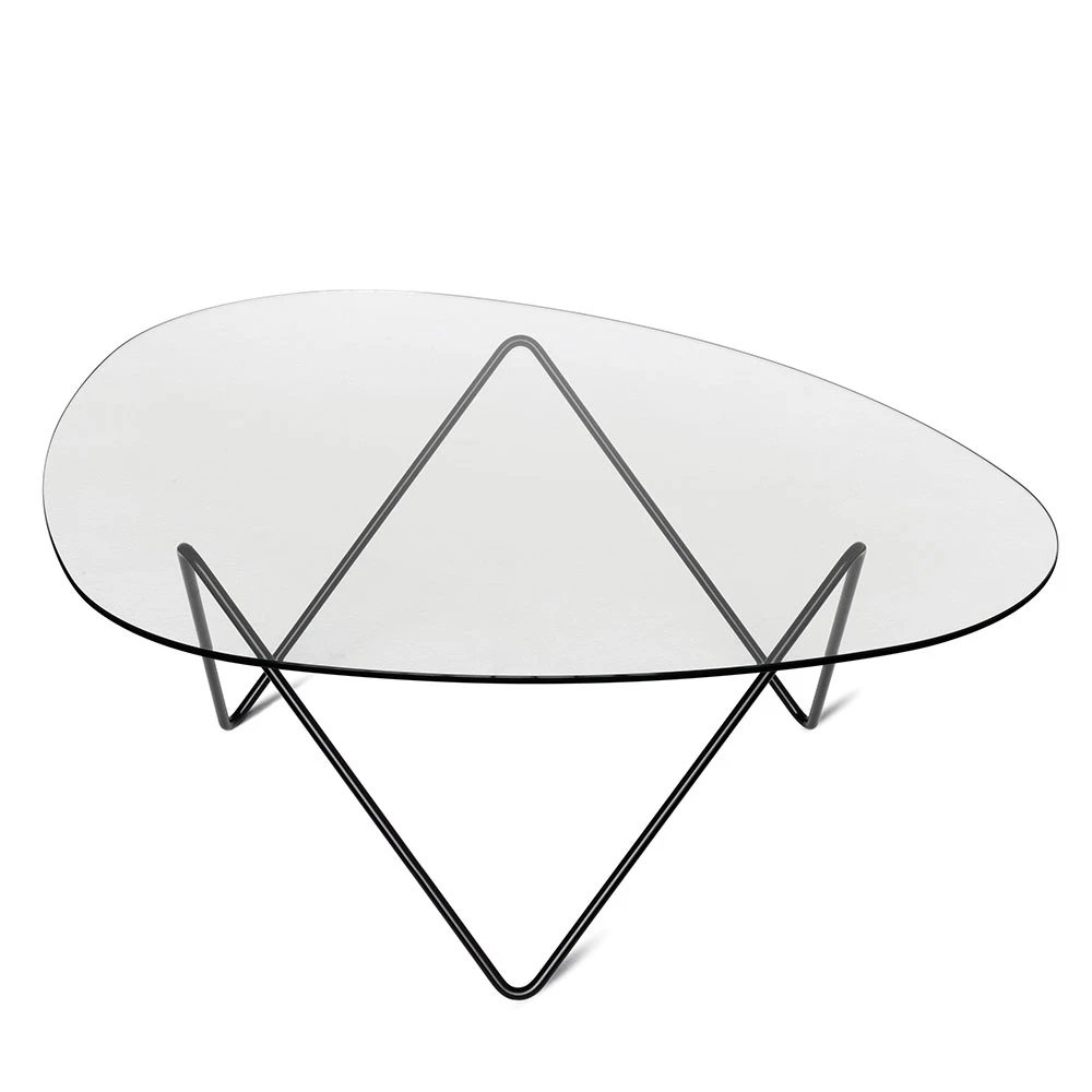 Gubi Pedrera Soffbord Svart Halvmatt - Soffbord Glas Klar