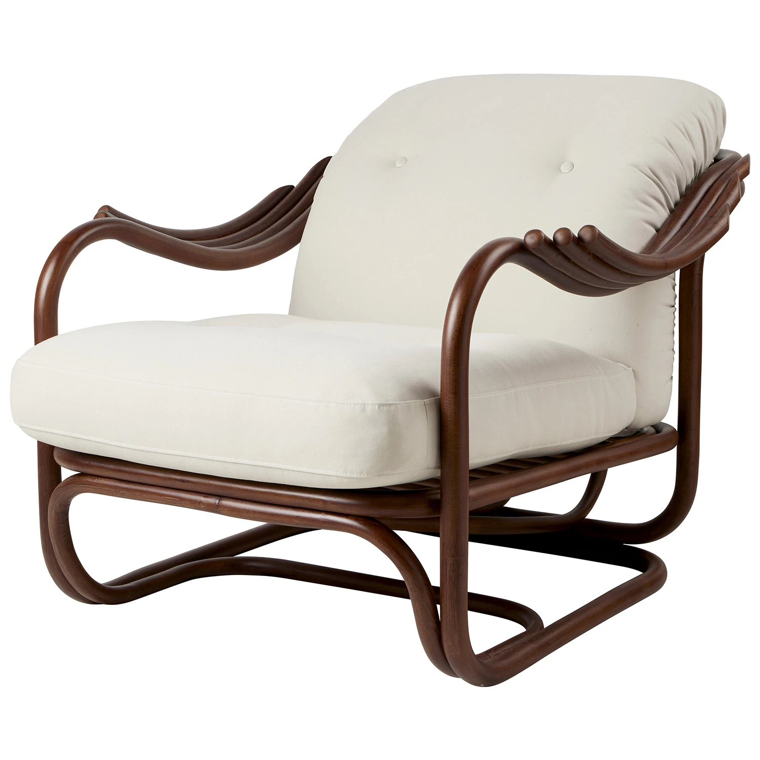 gubi poltrona tria fåtölj reales 001 - textil vit