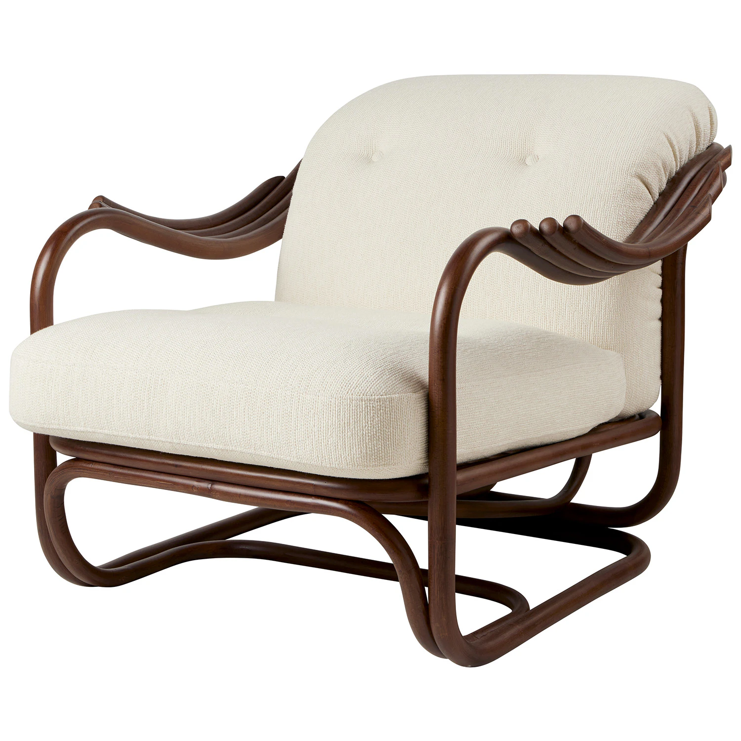 Gubi Poltrona Tria F&aring;t&ouml;lj 001 - F&aring;t&ouml;ljer Boucl&eacute; Vit