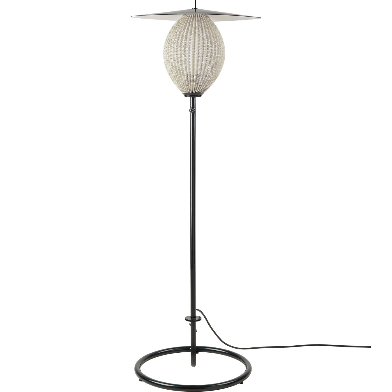 Gubi Satellite Golvlampa Utomhus Cream White Semi Matt - Golvlampor Rostfritt St&aring;l Gr&auml;ddvit