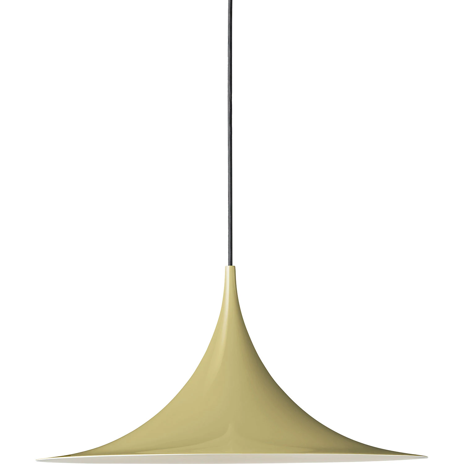 Gubi Semi Pendel Ø47 Cm Glossy - Pendellampor Aluminium Fennel Seed