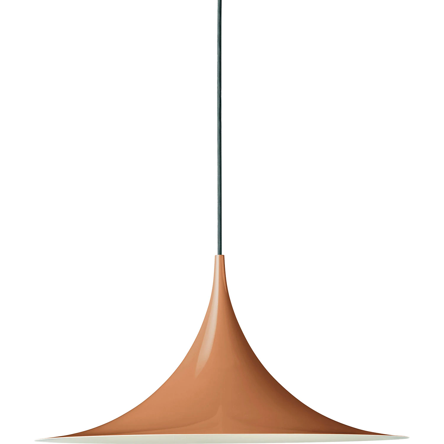 Gubi Semi Pendel Ø47 Cm Glossy - Pendellampor Aluminium Roasted Pumpkin