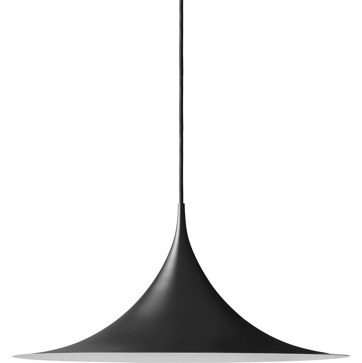 Gubi Semi Pendel Ø60 Cm - Pendellampor Aluminium Mattsvart