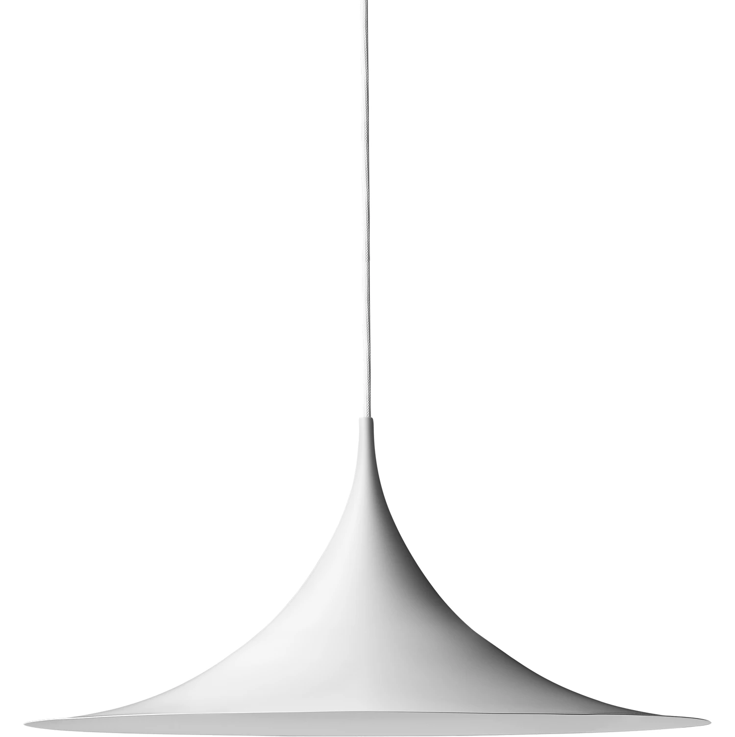 Gubi Semi Pendel Ø60 Cm - Pendellampor Aluminium Mattvit