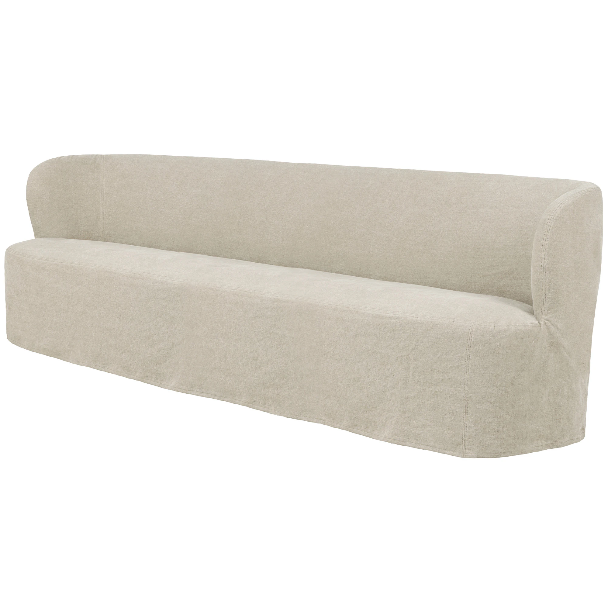Gubi Stay Slipcover Soffa 260x70 Cm Linen0023 - 4-sitssoffor + Linne Linen 0023