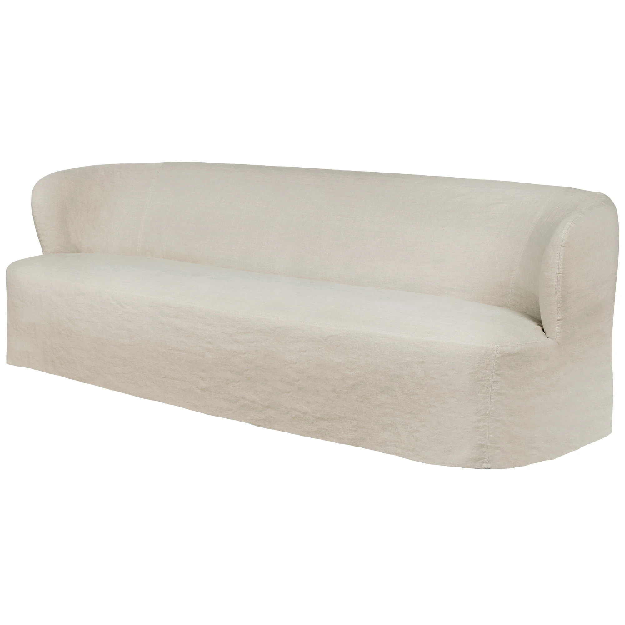 Gubi Stay Slipcover Soffa 260x95 Cm Linen0023 - 4-sitssoffor + Linne Linen 0023