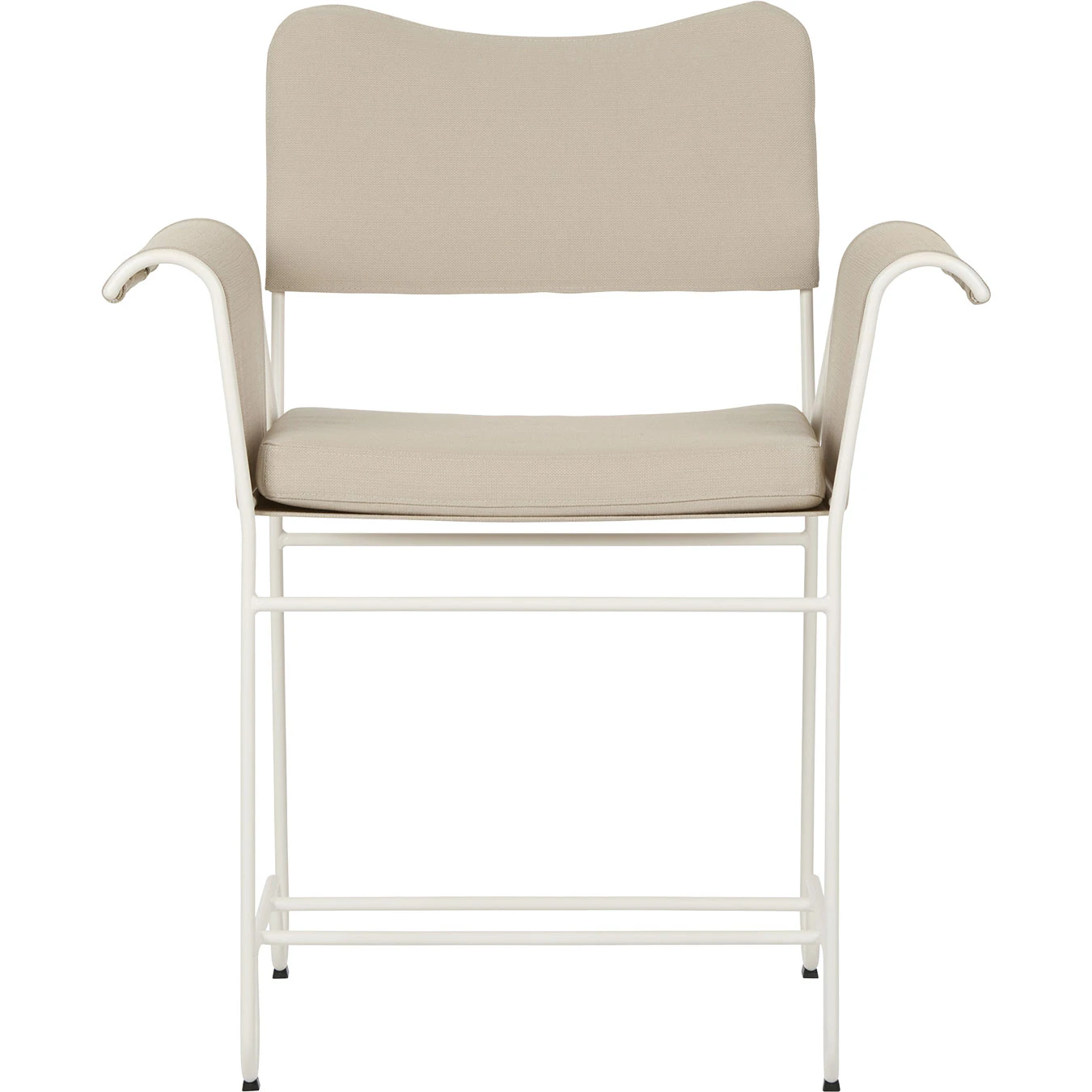 Gubi Tropique Matstol / Leslie Stripe 12 - Tr&auml;dg&aring;rdsstolar Rostfritt St&aring;l Classic White Semi Matt