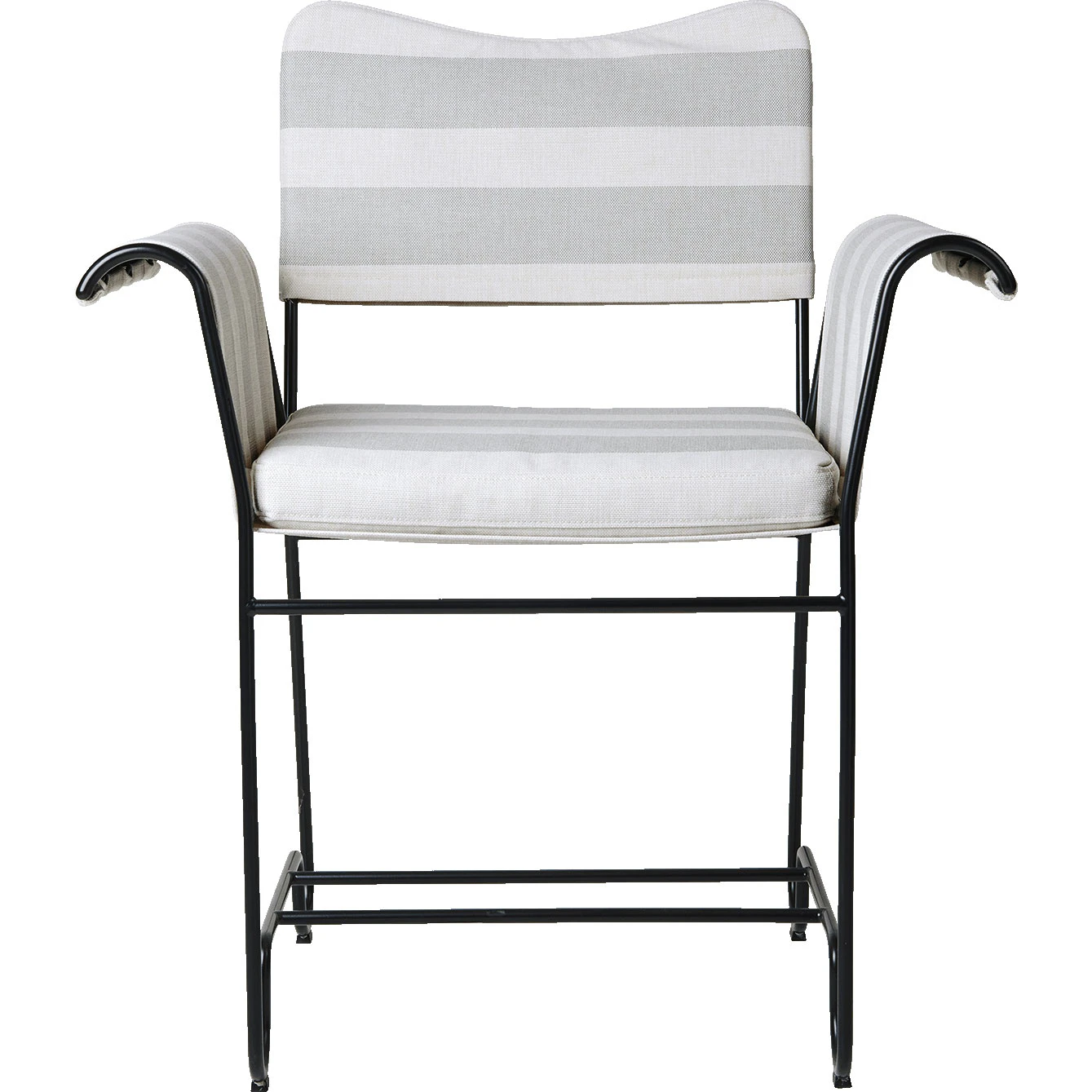 Gubi Tropique Matstol / Leslie Stripe 20 - Tr&auml;dg&aring;rdsstolar Rostfritt St&aring;l Classic Black