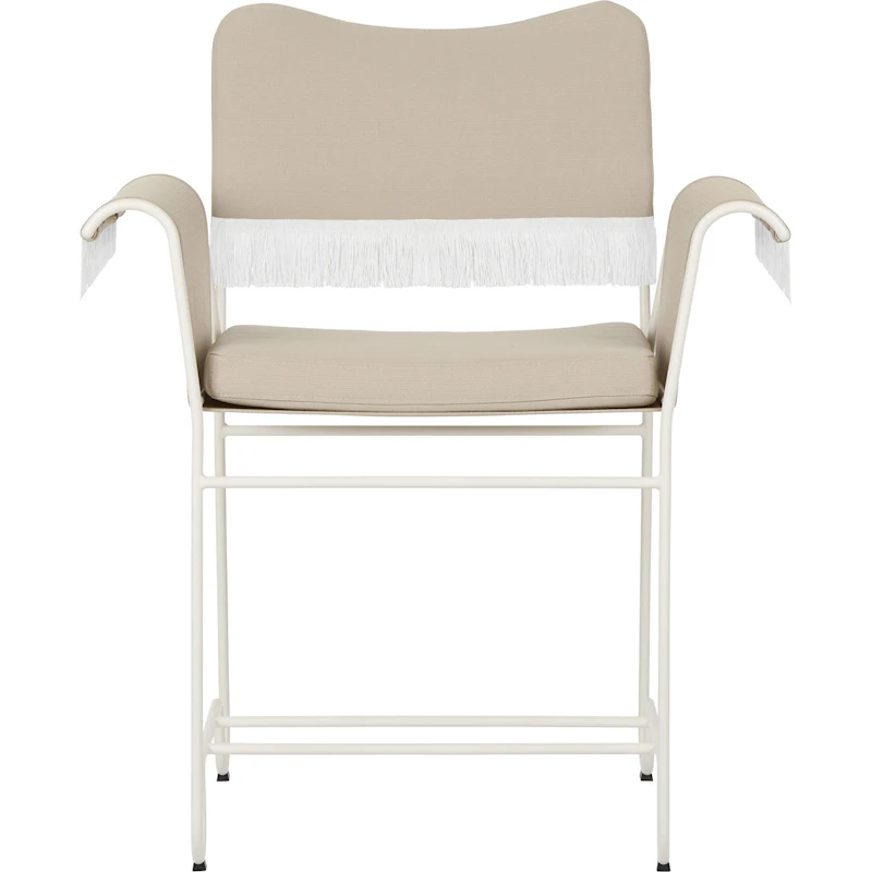Tropique Matstol Med Fransar, Classic White Semi Matt / Leslie 12