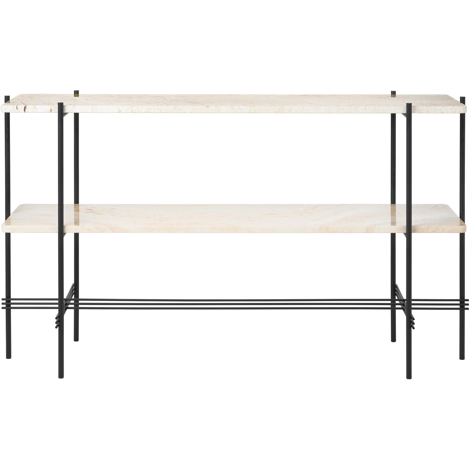 Gubi Ts Console Sidobord 120x30x72 Cm Svart / Neutralt - Sidobord & Avlastningsbord Travertin Vit