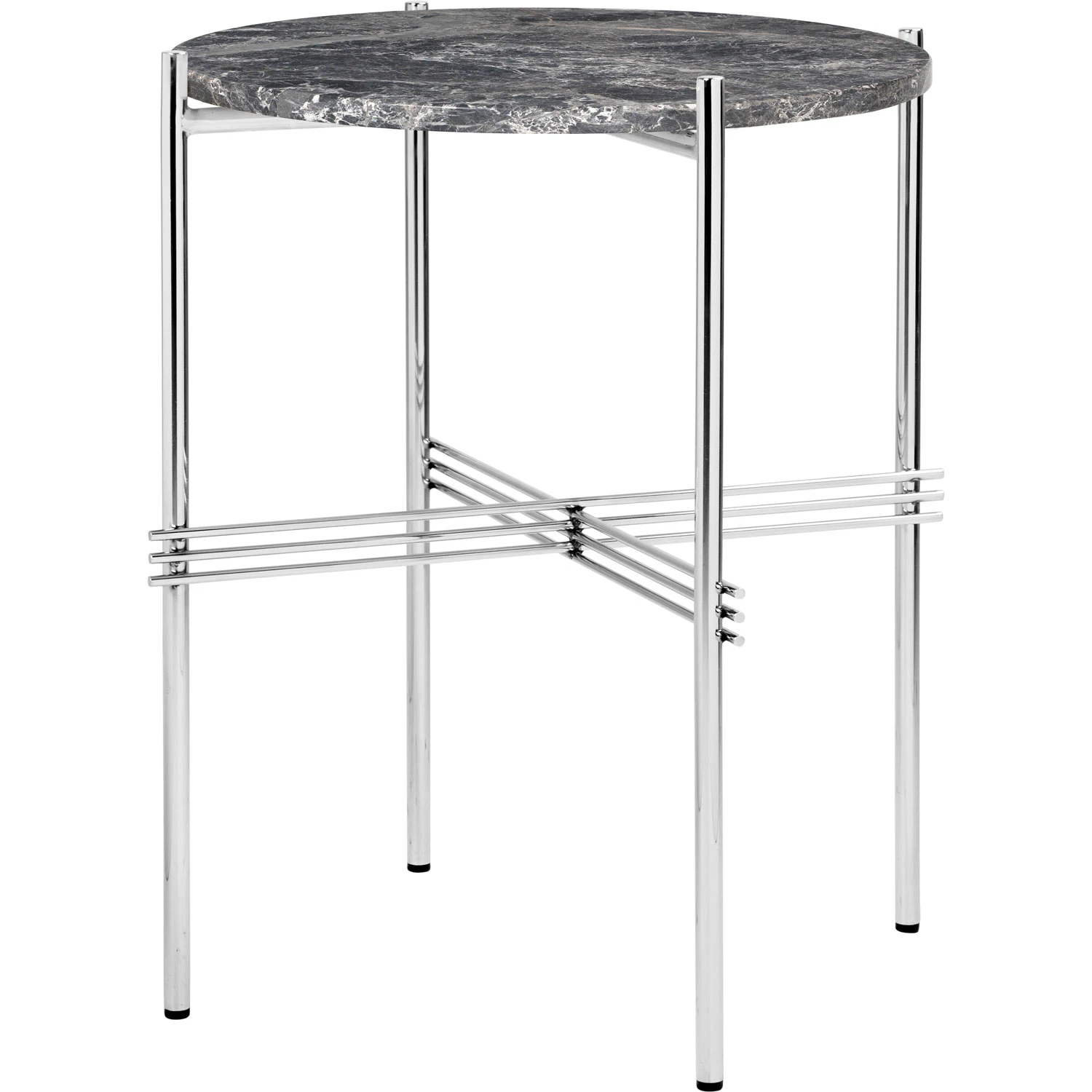 Gubi Ts Sidobord 40 Cm Polerat St&aring;l / - Sidobord & Avlastningsbord Emperadormarmor Gr&aring;