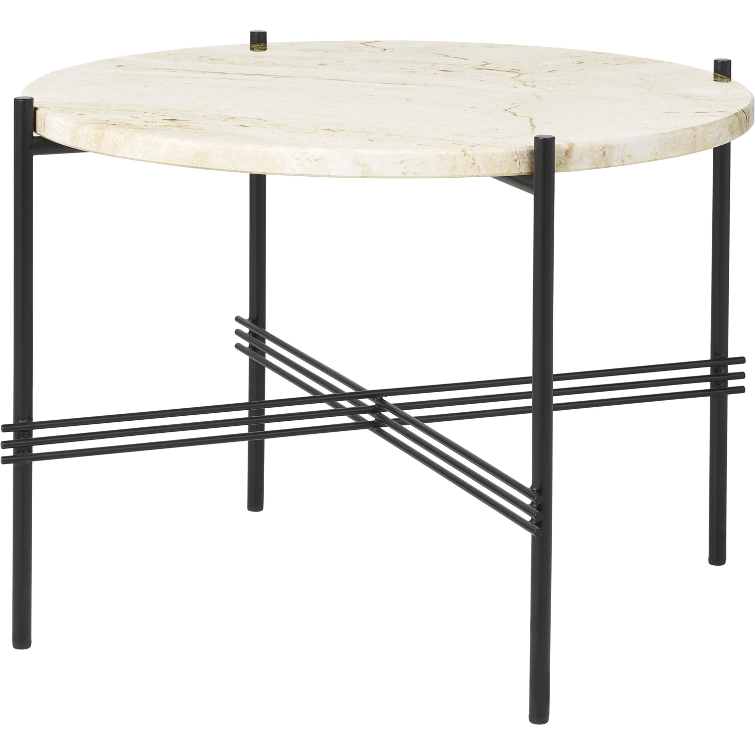 Gubi Ts Soffbord 55 Cm Svart / Neutralt - Soffbord Travertin Vit