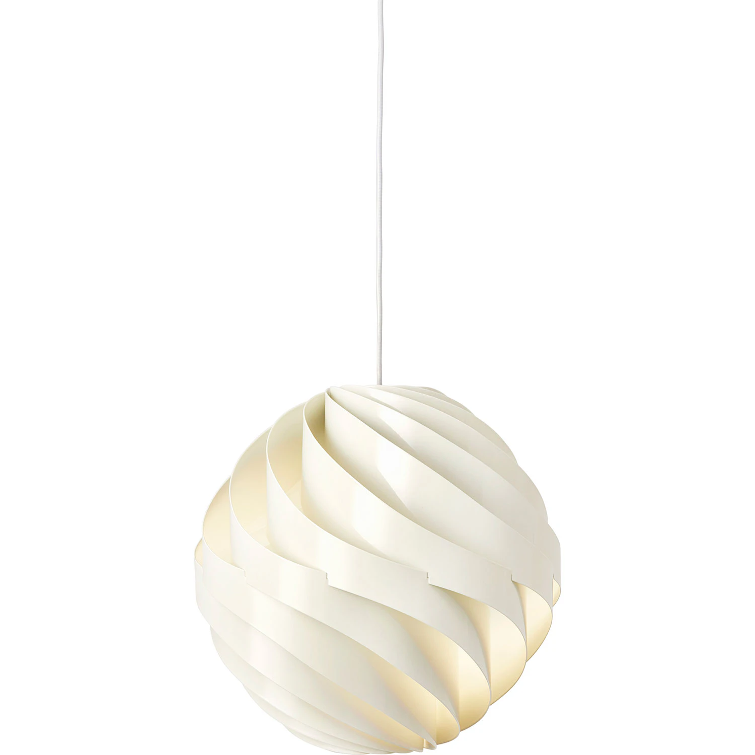 Gubi Turbo Pendel Ø 36 Cm Glossy Alabaster White - Pendellampor Vit