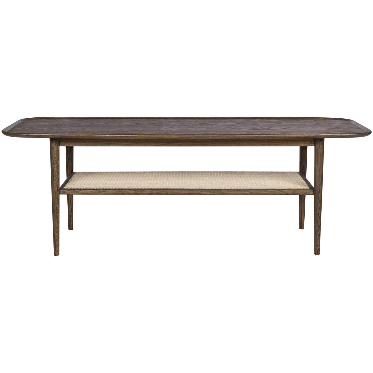 haslev athene soffbord 60x150 cm mörkoljad / rotting - soffbord ek rökt ek