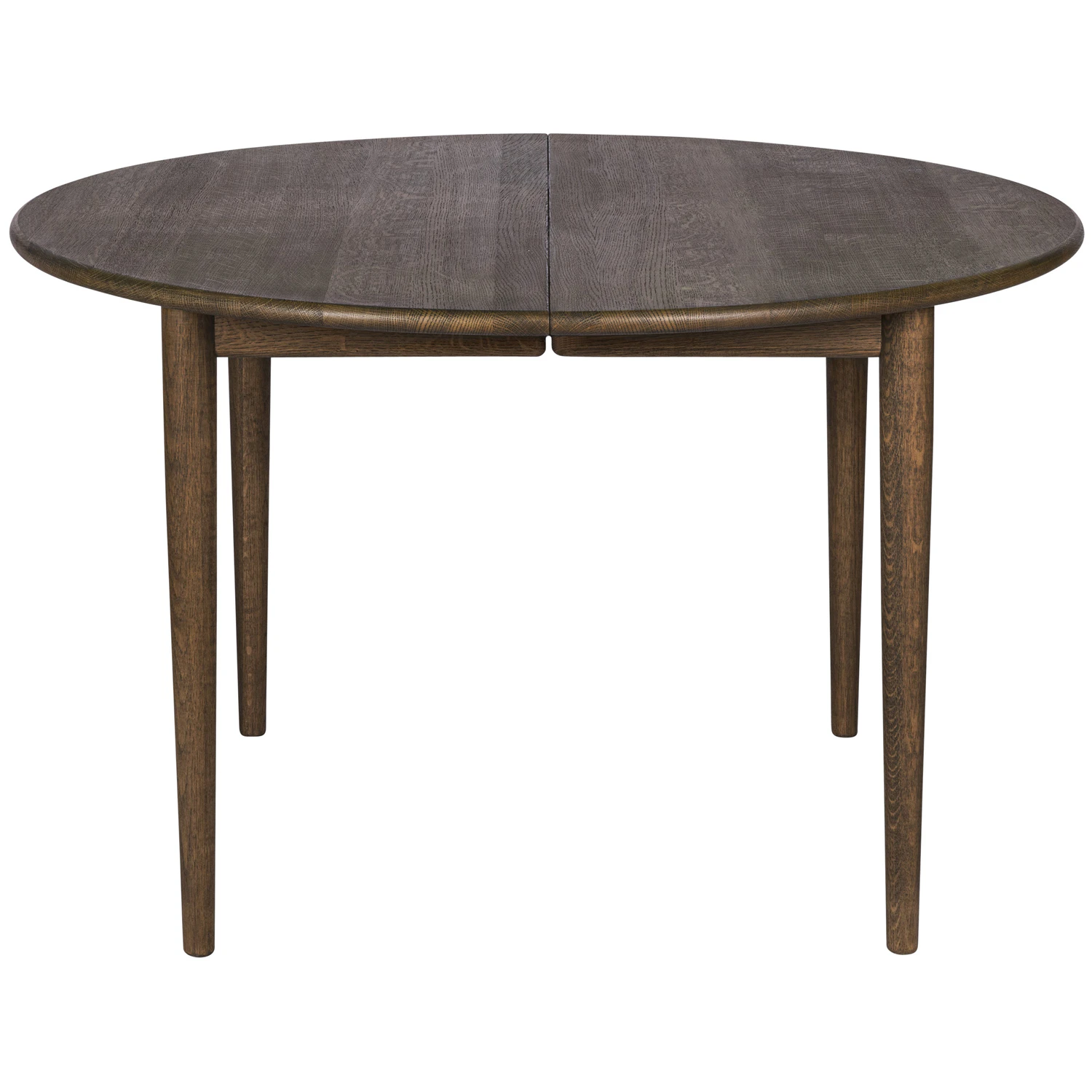 haslev 893 matbord förlängningsbar ø120 cm - ek rökt ek