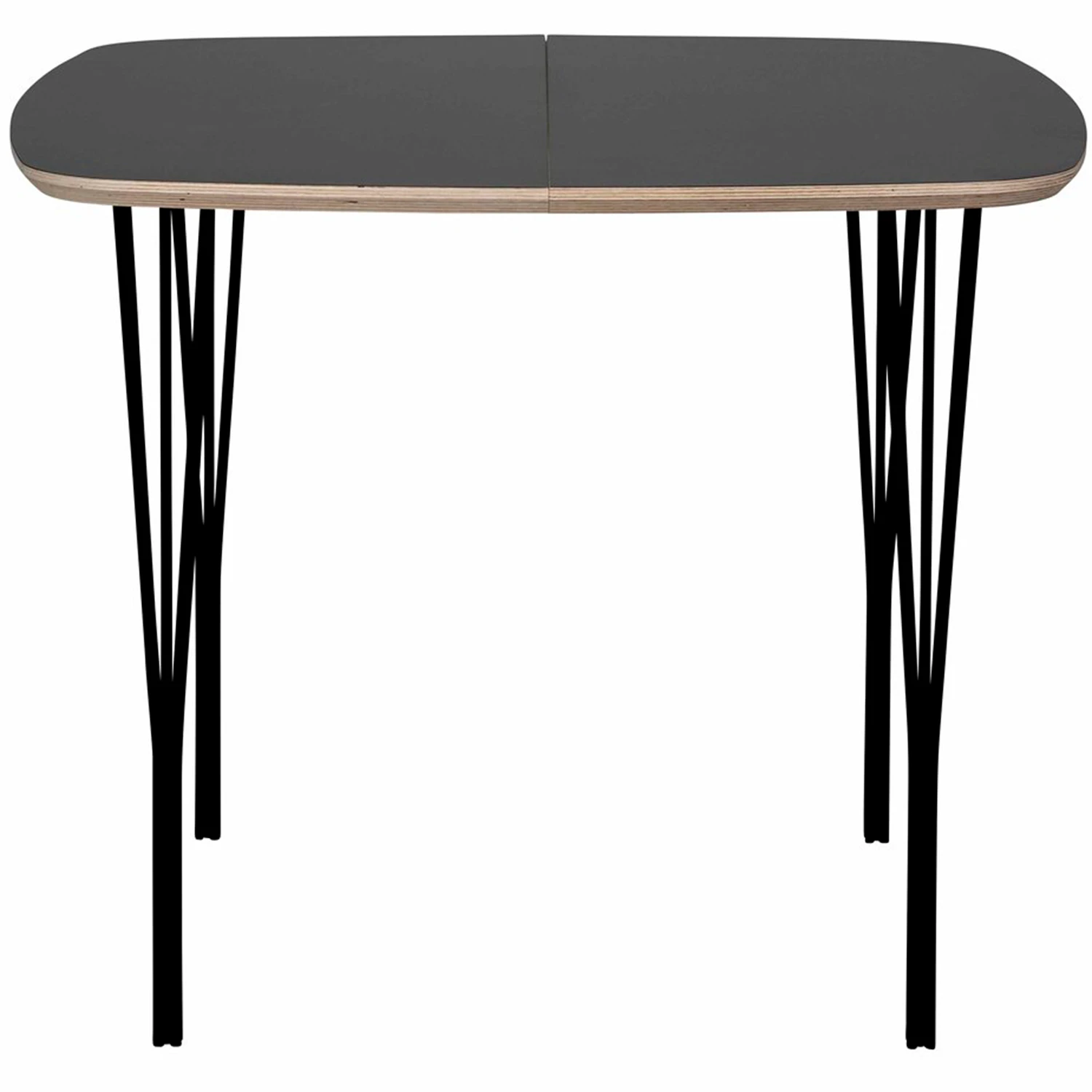 Haslev Symphony 86 Matbord 90x90 Cm / Krom - Laminat Grafit