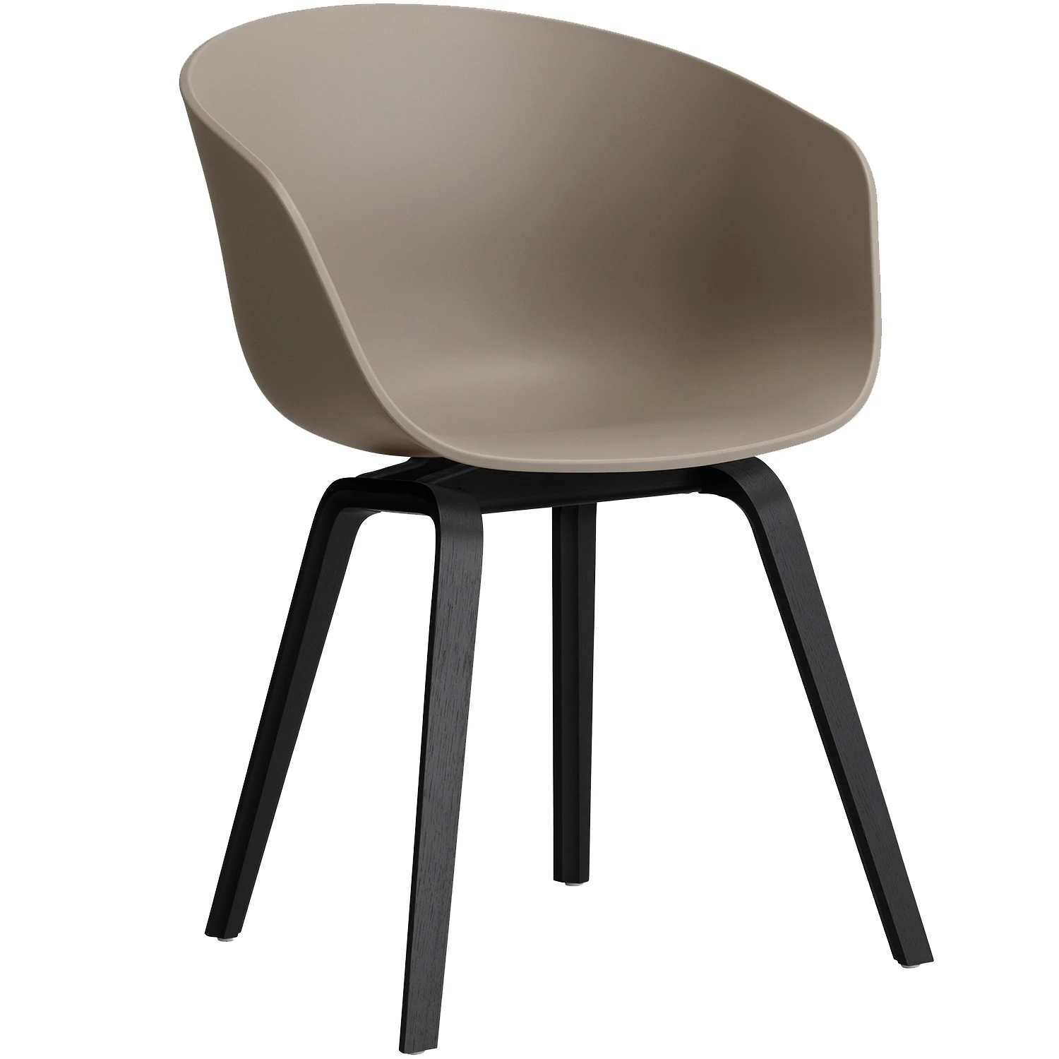 Hay Aac 22 2.0 Karmstol Svartlackad Ek / - Stolar &Aring;tervunnen Polypropen Khaki