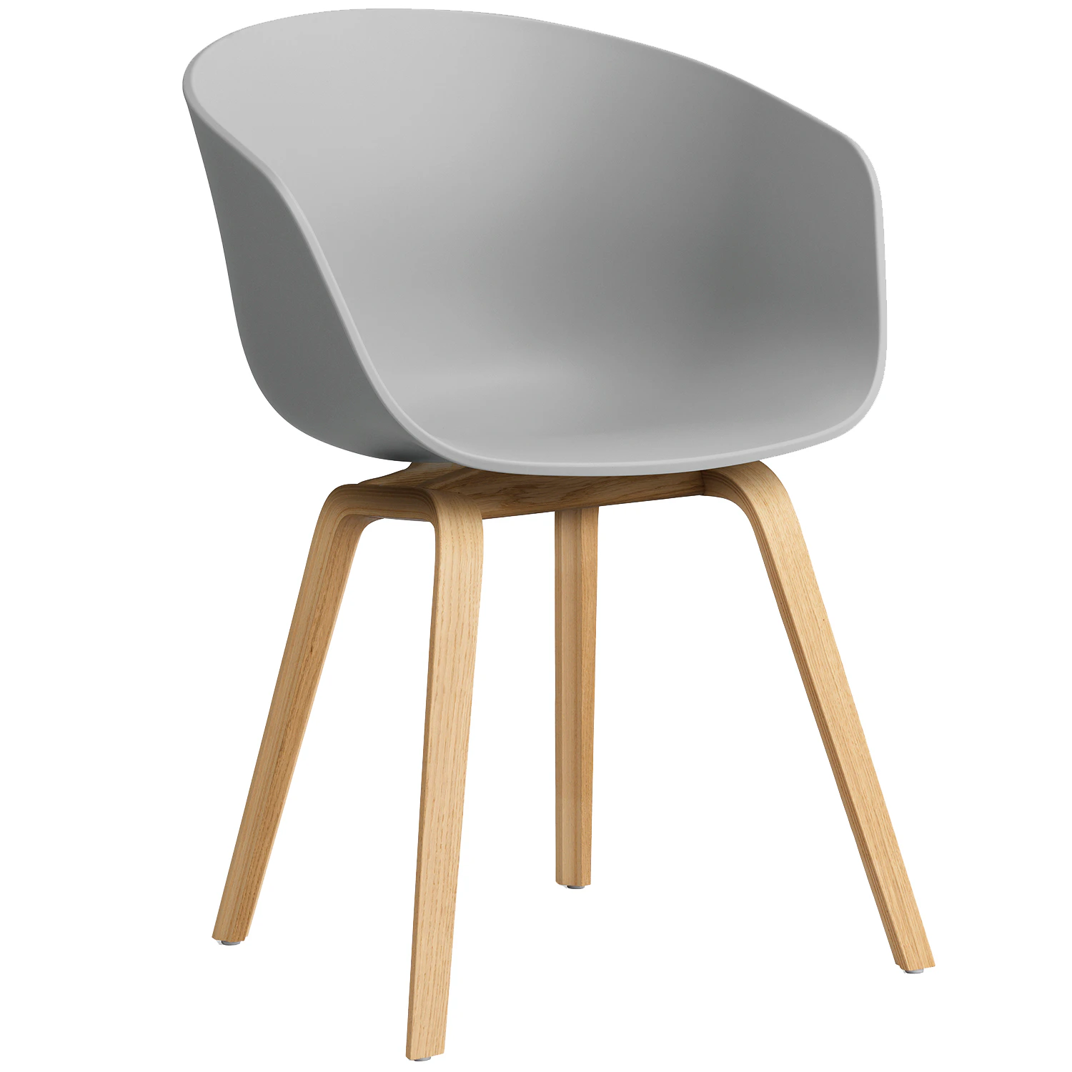 Hay Acc 22 2.0 Karmstol Lackerad Ek / - Stolar &Aring;tervunnen Polypropen Concrete Grey