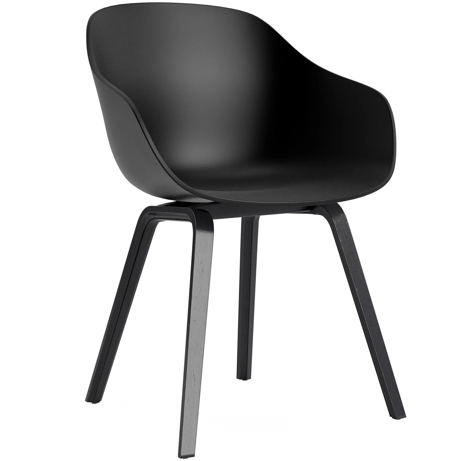 Hay Aac 222 2.0 Karmstol lackad Ek / - Stolar &Aring;tervunnen Polypropen Svart