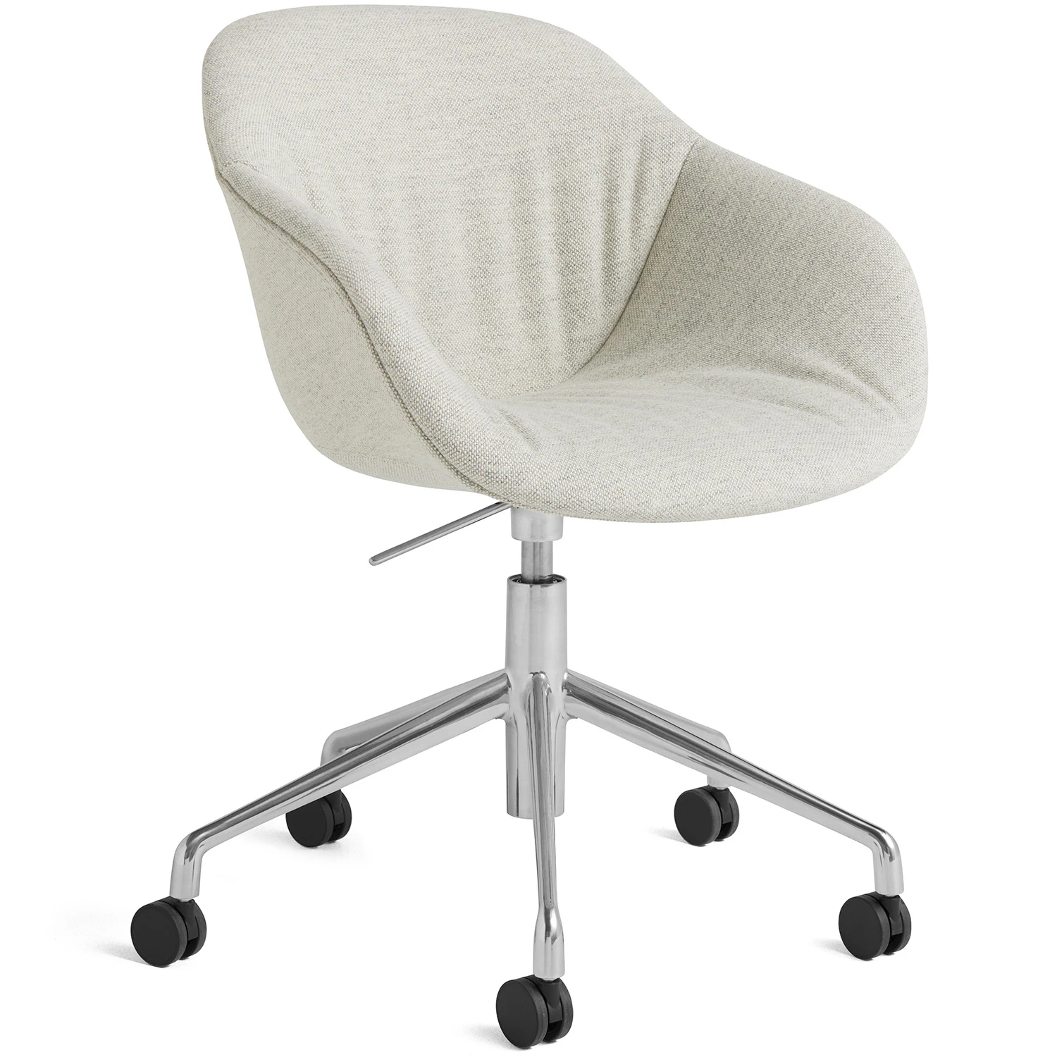 Hay Aac 253 Stol 5 Star Swivel Polerad Aluminium / Hallingdal - Stolar Textil Grå