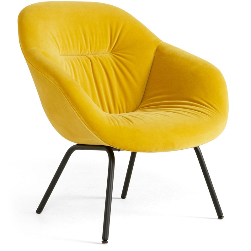 AAL87 Soft Loungestol Black Steel Base, Lola Yellow