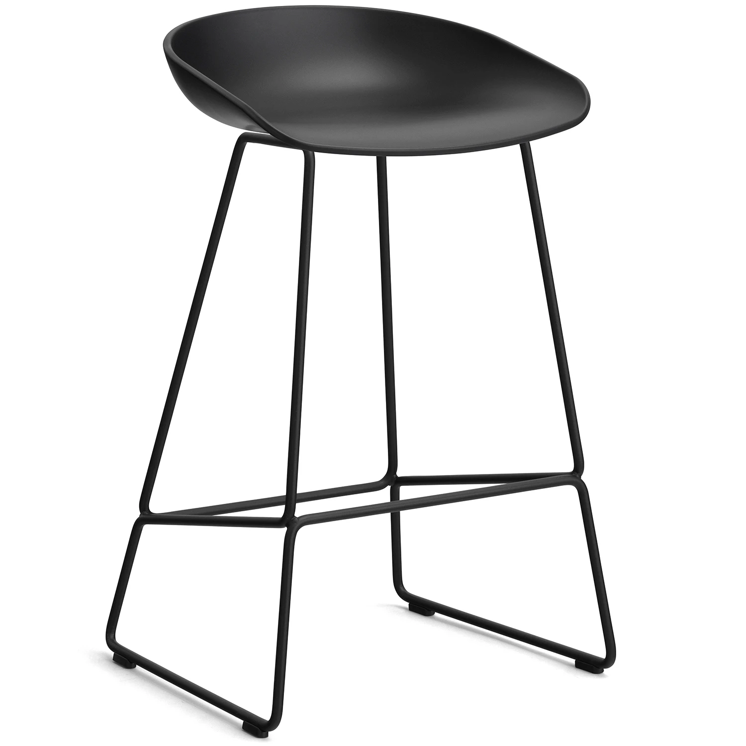 Hay Aas 38 2.0 Barstol 65 Cm Rostfritt St&aring;l / - Barstolar &Aring;tervunnen Polypropen Svart