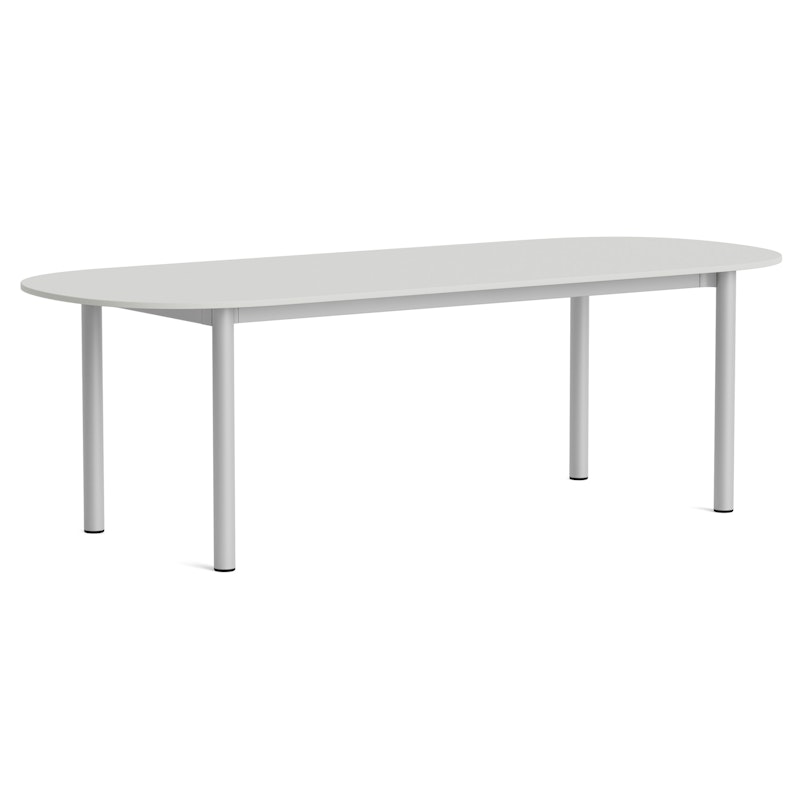 Annex Bord Oval 95x240 cm, Aluminium / Linoleum Cloud Grey