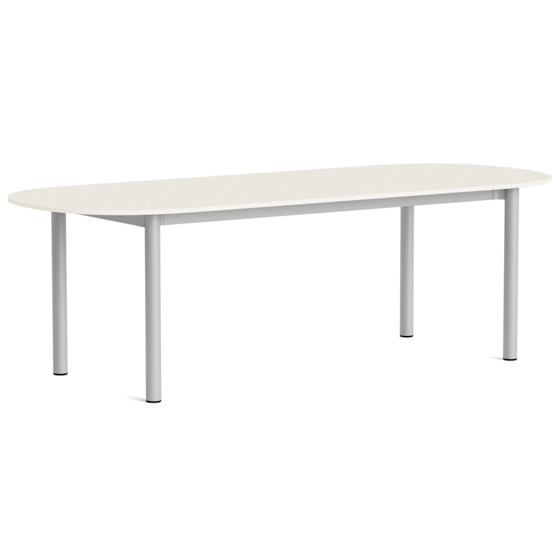 Annex Bord Oval 95x240 cm, Aluminium / Cotton Cream