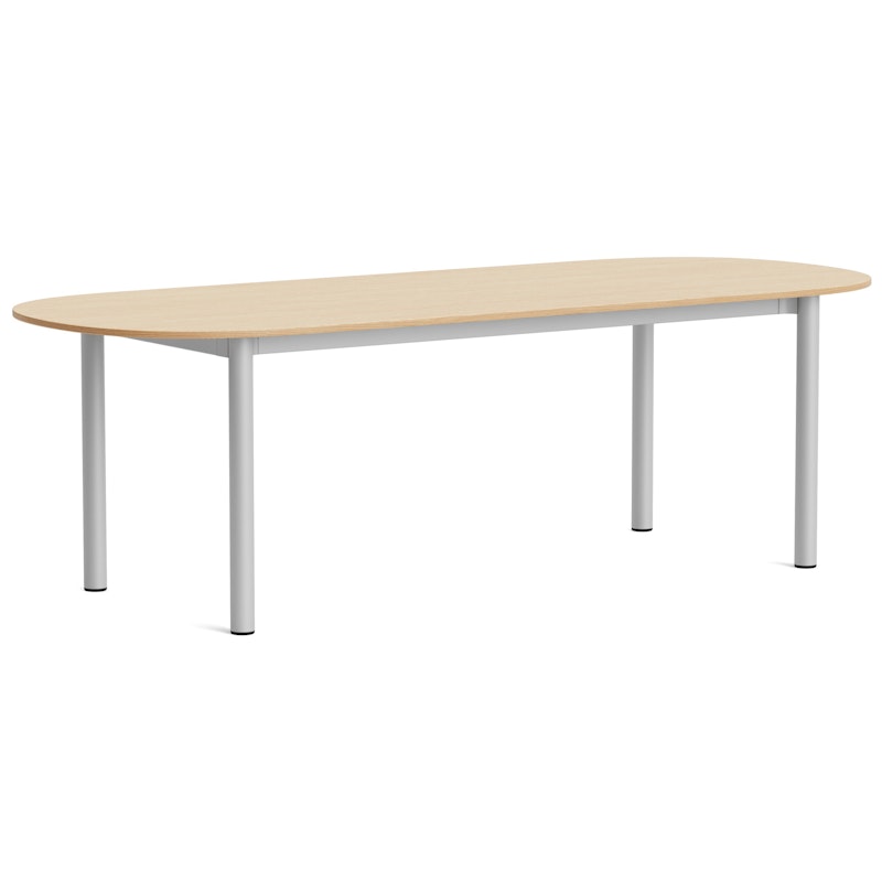 Annex Bord Oval 95x240 cm, Aluminium / Lackad Ek