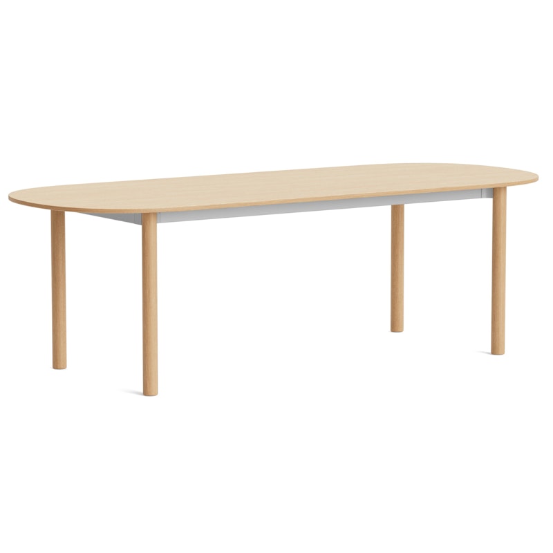 Annex Bord Oval 95x240 cm, Aluminium Lackad Ek / Lackad Ek