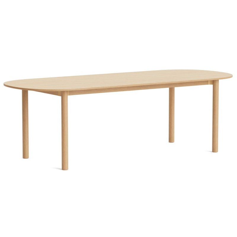 Annex Bord Oval 95x240 cm, Lackad Ek
