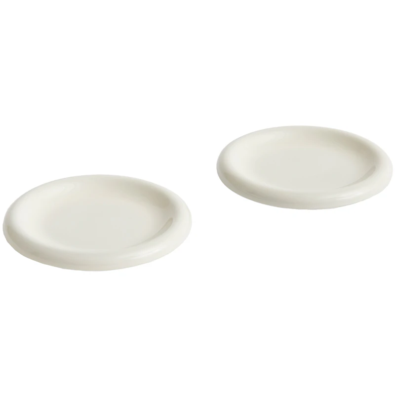 Barro Plate Set of 2 Ø18 cm, Off-white