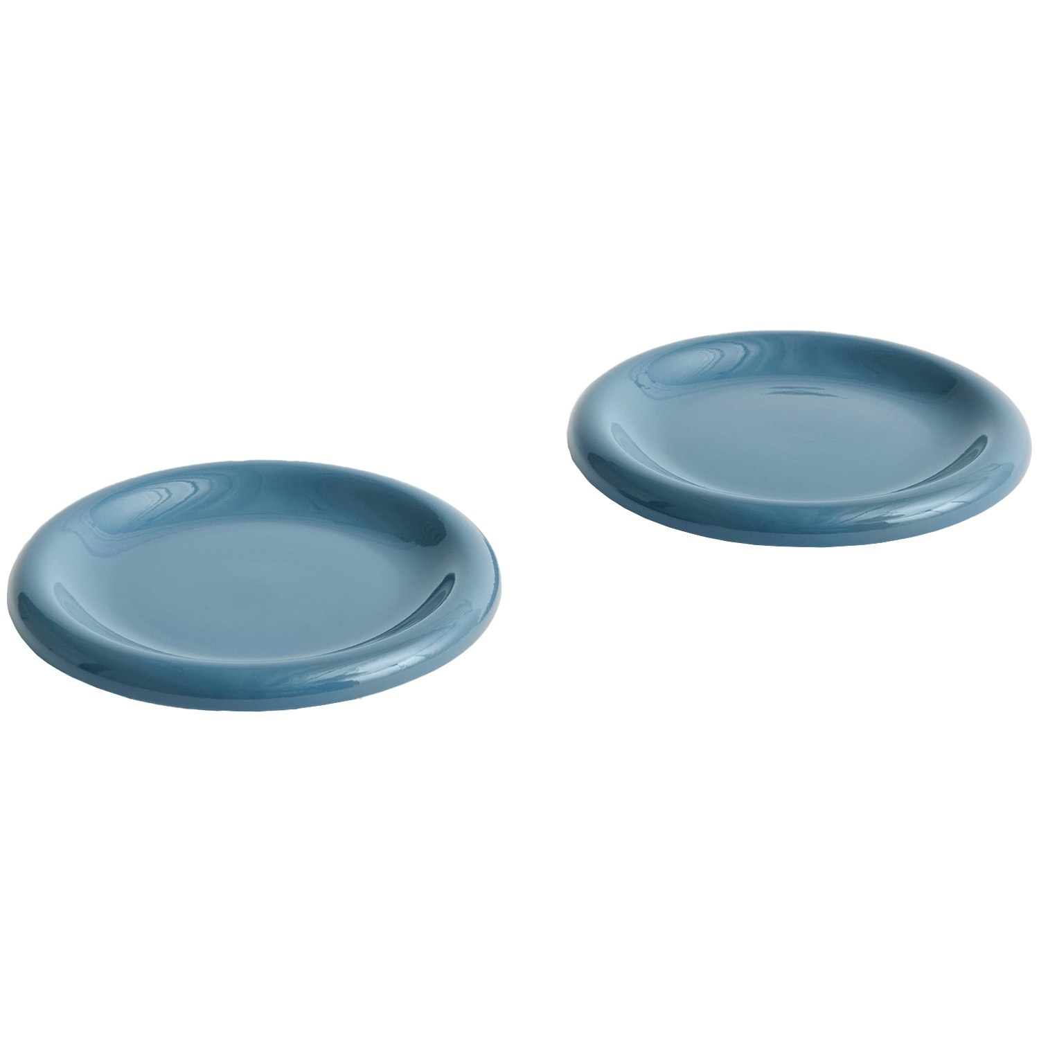 Hay Barro Plate Set Of 2 &Oslash;18 Cm Dark Blue - Assietter Terrakotta M&ouml;rkbl&aring;